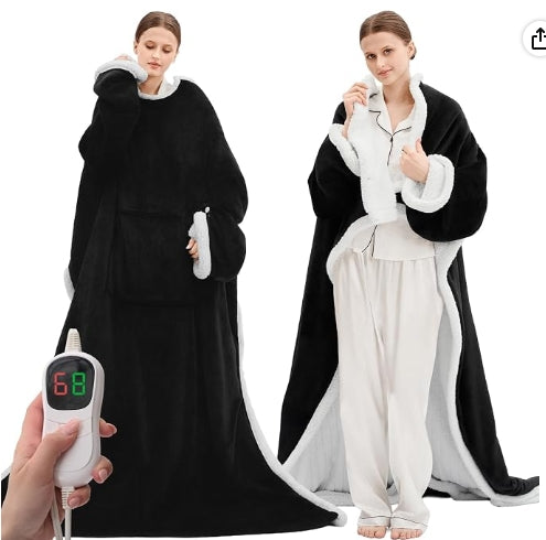Black Heated Robe